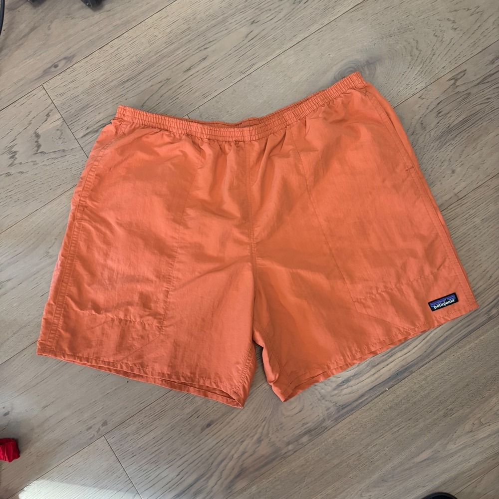 Patagonia Orange Swim Trunks Shorts Men's‎ XXL Elastic Waist Pocket